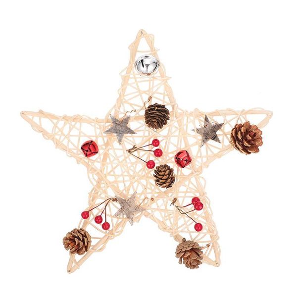 

christmas decorations five-pointed star wreath hanging decor (no light)