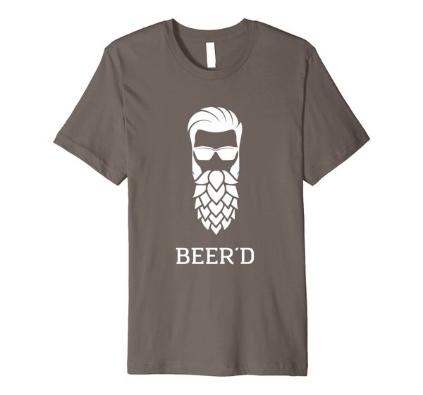 

beer'd hop beard for beer drinkers tee, White;black