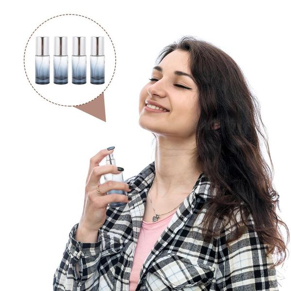 

Storage Bottles & Jars 4pcs Perfume Glass Bottle Atomizer Travel Container 17ml