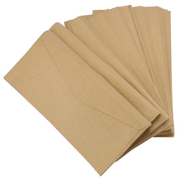 

greeting cards 50pcs kraft paper envelopes for wedding announcement 110x220mm