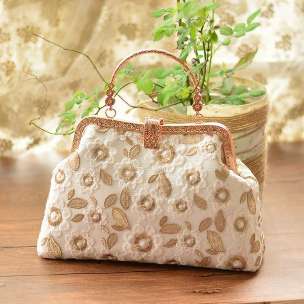 

evening bags lace bag original design women handbags chinese style elegant lady embroidered handmade clasp