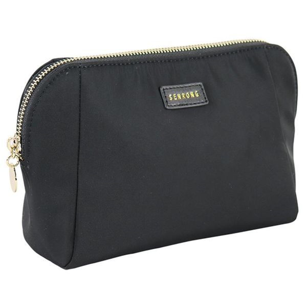 

korean version of foreign trade black nylon cosmetic bag with waterproof travel storage shell bags & cases
