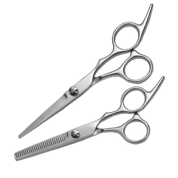 

hair scissors 2pcs professional hairdressing set including flat cut/ leather bag/bangs artifact/pointed comb