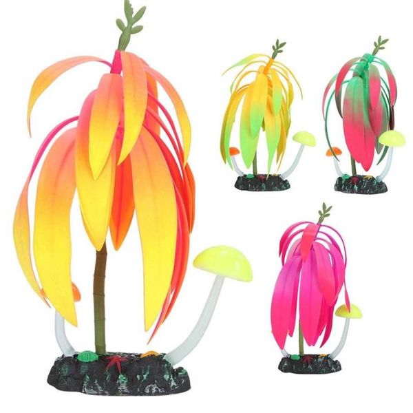 

decorations artificial water plants simulation noctilucent grass aquarium ornaments for landscape decoration 19cm/7