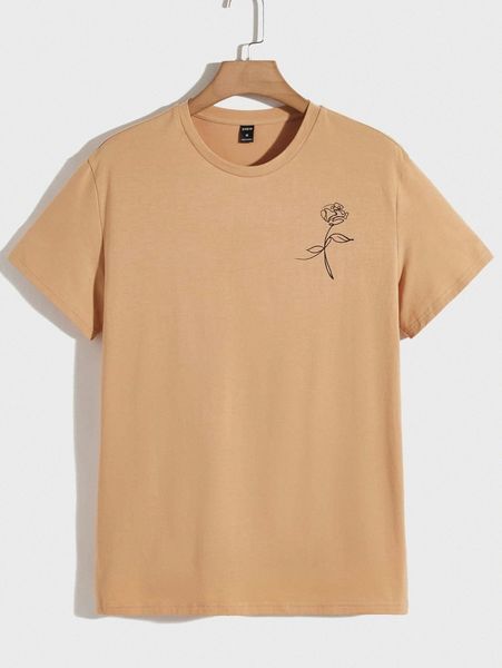 

men floral print tee o7eq#, White;black