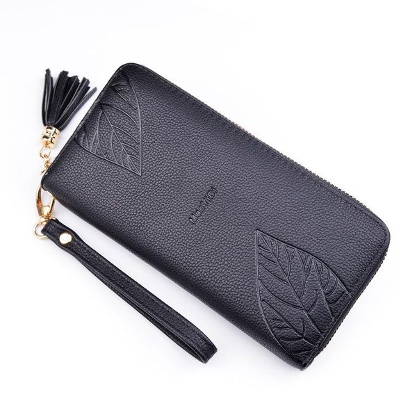 

wallets womens and purses 2021 women long zipper clutch bag printing fashion leather wallet change folder, Red;black