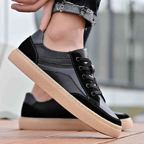 

dress shoes men's spring trend casual lightweight flat lace-up outdoorbreathable comfortable and non-slip sneakers 38-44 xg4t, Black