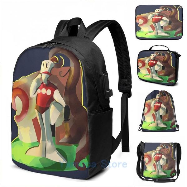 

backpack funny graphic print welcome to the neverhood usb charge men school bags women bag travel laptop