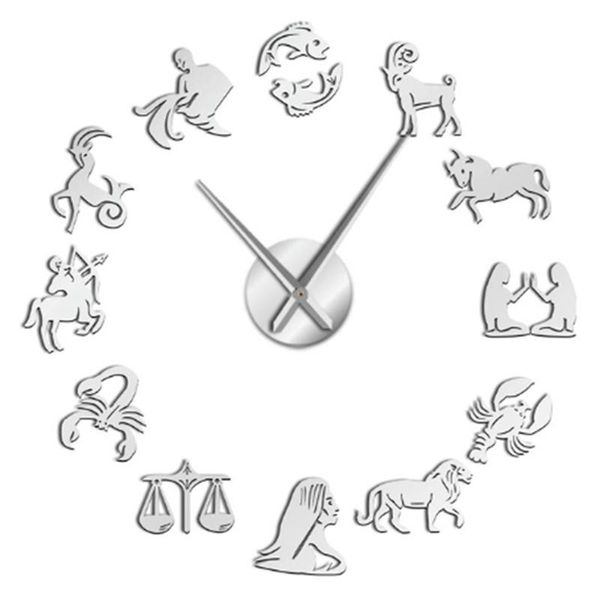 

wall clocks creative clock constellation mirror acrylic diy sticker silent