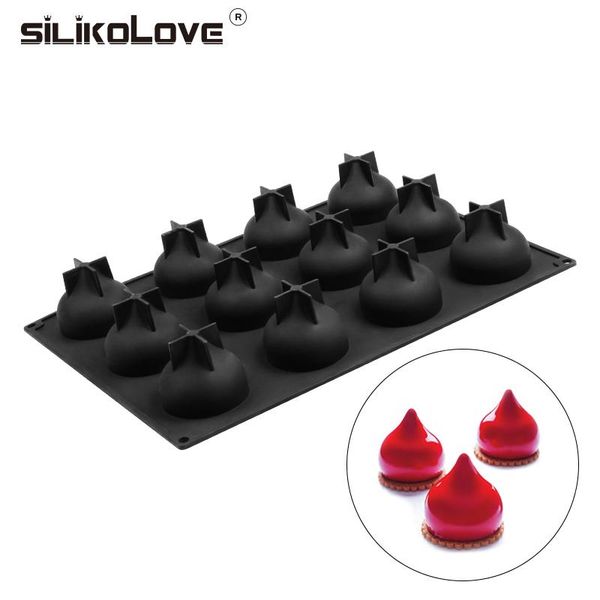 

baking moulds silikolove mousse cake molds,silicone from water drop shaped ing safety black 12cavity tools kitchen bar for