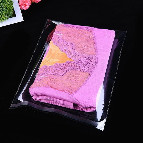 

gift wrap 100 pcs resealable cellophane opp poly bags self adhesive seal bag clear plastic 0.05mm 0.07mm 0.09mm choose