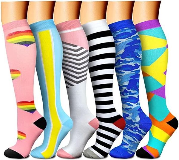 

men's socks styles compression 57 stockings stamina men women crossfit nursing fit for cycling travel flight sport, Black