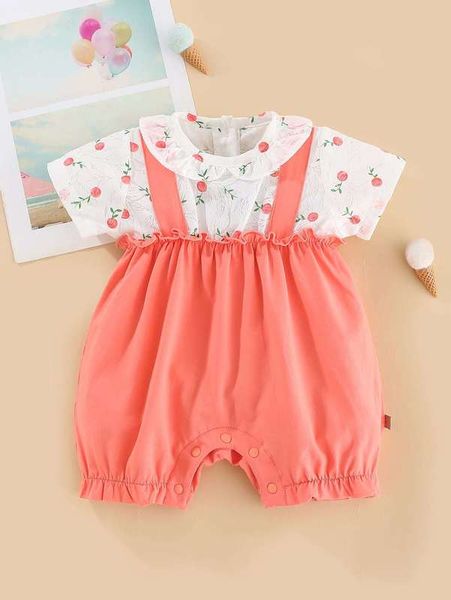 

peninsula baby fruit print peter pan collar 2 in 1 romper she, Blue