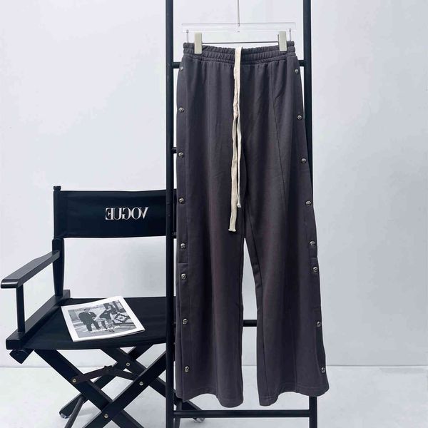 

grey high-grade ch breasted croix pants loose straight sweat women's casual, Blue