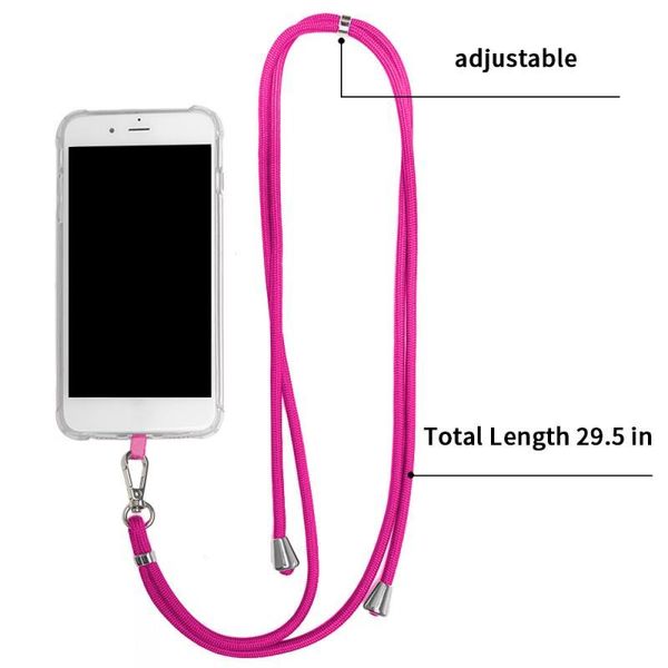 

cell phone straps & charms universal detachable mobile lanyard adjustable neck cord anti-lost tether support all and case