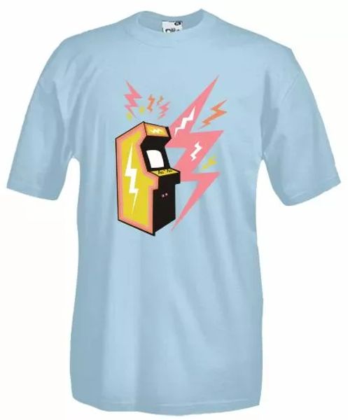 

shirt d30 arcade vintage game, White;black