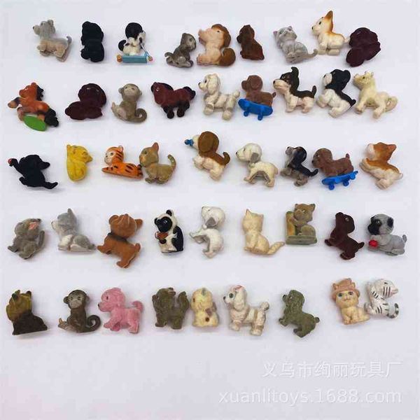

6415a variety of mini flocking small animal dolls, kittens and dogs, dolls toys
