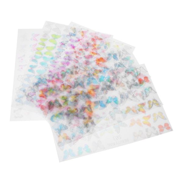 

sheets 3d butterflies nail stickers self-adhesive art decals decoration, Black