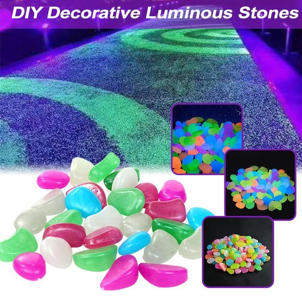 

garden decorations ly pebbles stones for yard diy decorative luminous walkways decoration 100pcs