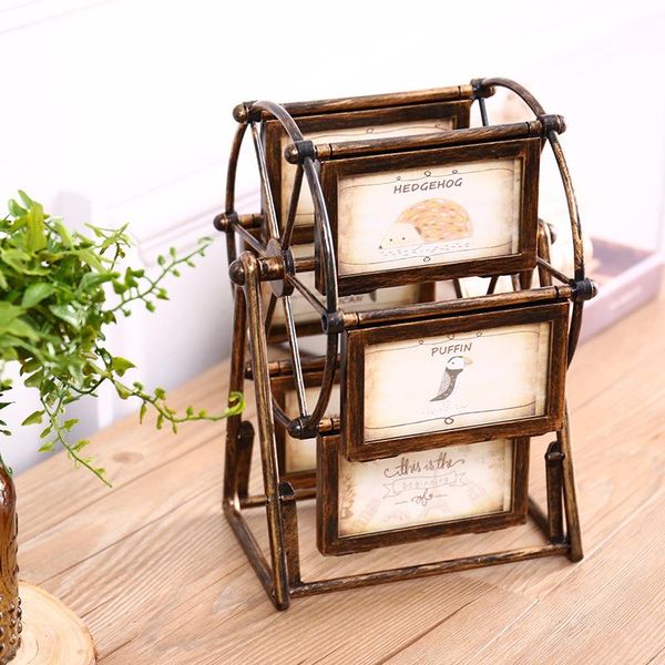 

creative wooden retro ferris wheel model po frame ornaments nordic style home decorations handmade diy birthday gifts frames