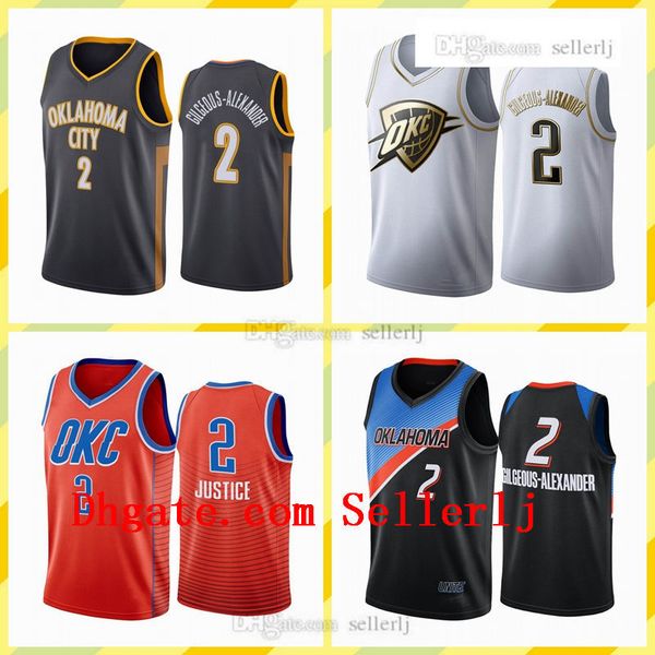 

men print shai gilgeous-alexander oklahoma\rcity\rthunder\rjersey 2020-21 black city player jersey