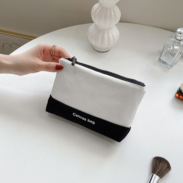 

canvas portable women's travel wash make-up storage bag