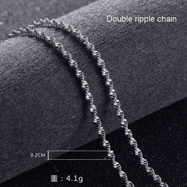 

24 inch 9 styles necklace chains 925 silver plated iced out jewelry ne1249