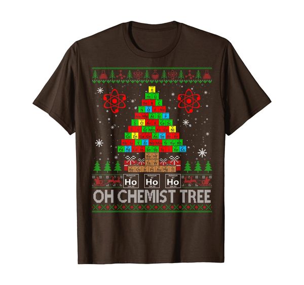 

oh chemistry picture periodic table ugly sweater science t-shirt, White;black