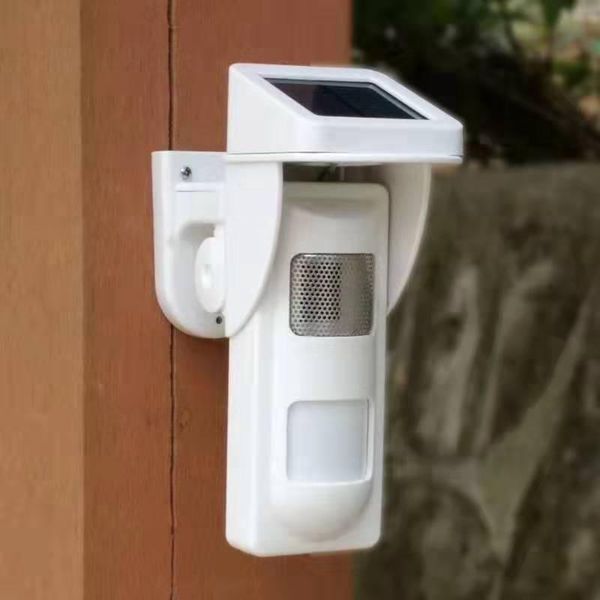 

wireless solar power pir motion detector home security alarm sensor systems