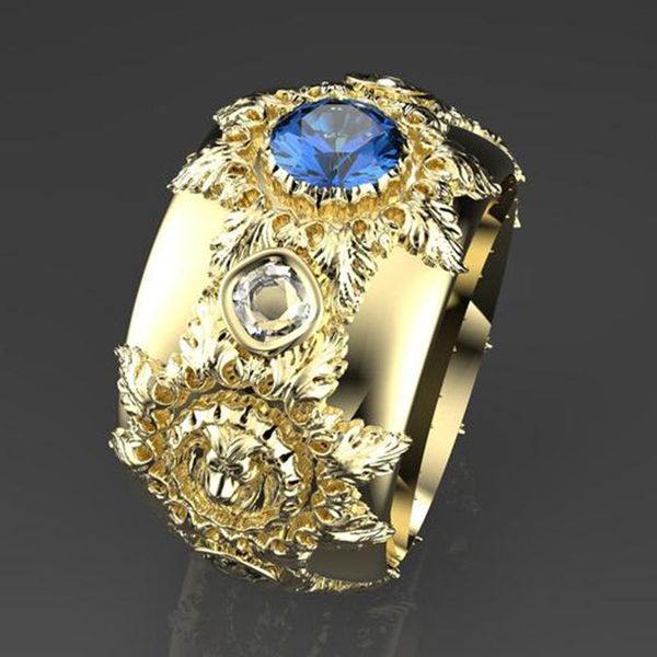 

wedding rings design hollow flower pattern finger for men women silver color gold two tone filled cz, Slivery;golden