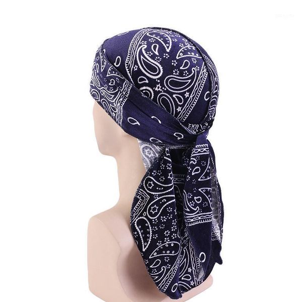 

hair accessories velvet durag bandanas insect hats for women men long tail pirate hat waves do doo du rag turban headwear1