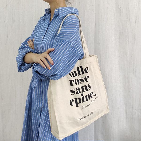 

evening bags shopping bag 2021 summer canvas student large capacity casual handbag computer simple shoulder art girls