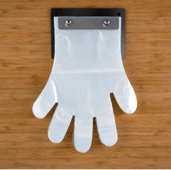 

disposable gloves plastic transparent 2 holes hanging hdpe food restaurant 100pcs 1.1g thick more thicker