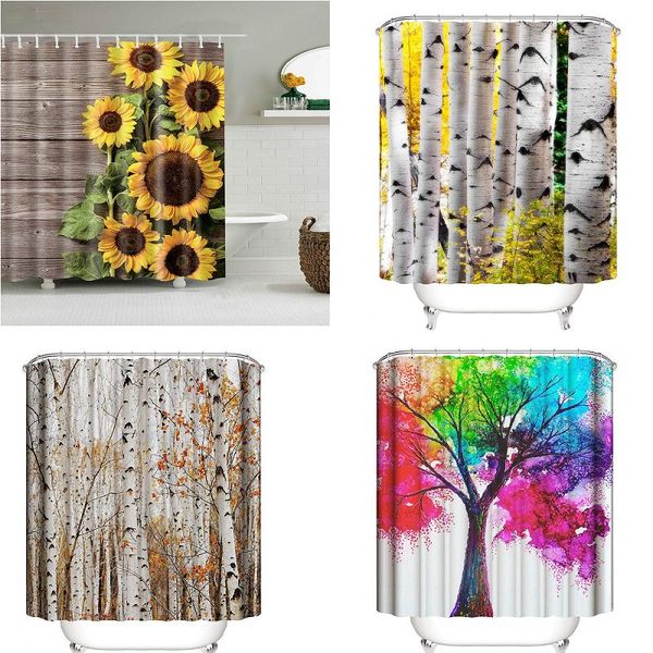 

shower curtains 3d beautiful scenery curtain bathroom for kitchen