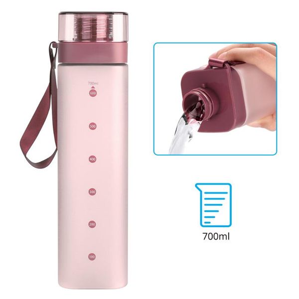 

water bottle 700ml portable for frosted texture drinkware sports outdoor climbing tour hiking camping equipment