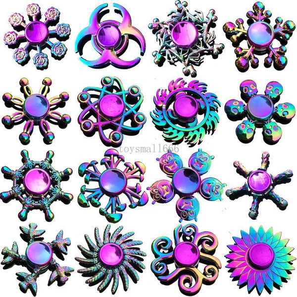 

wholesale fidget spinner toy zinc alloy metal hand spinners fingertip gyro spinning decompression anxiety toys many styles mixed