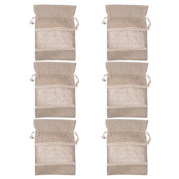 

storage bags 6pcs drawstring translucent gift candy packing