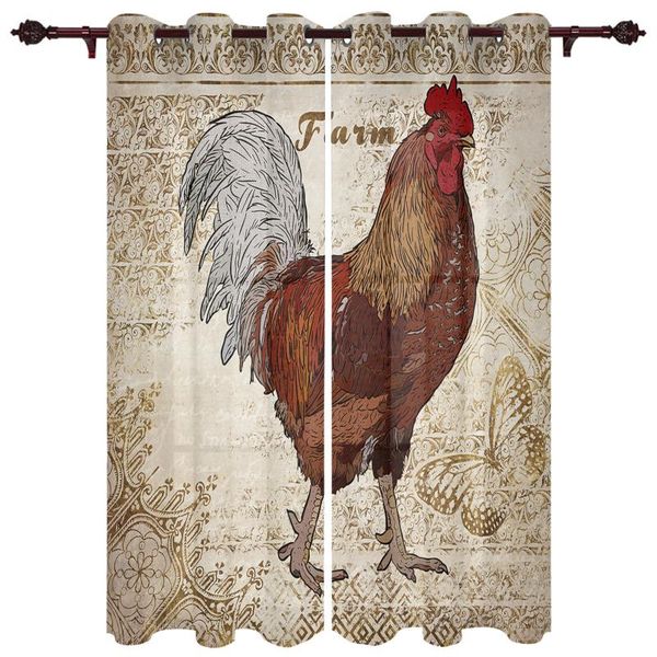 

polyester translucent curtains hen gilded texture idyllic pattern luxury for living room kitchen bedroom windows curtain & drapes