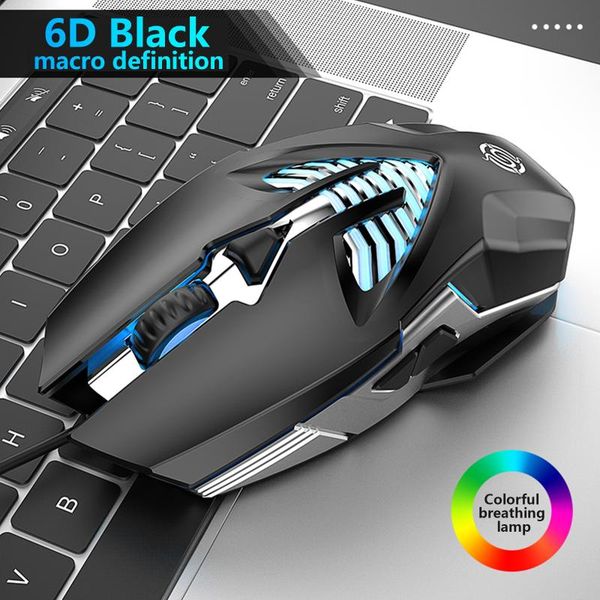 

mice gaming mouse wired gamer 1600dpi 6button macro definition metal four-way wheel computer for pc lapgames