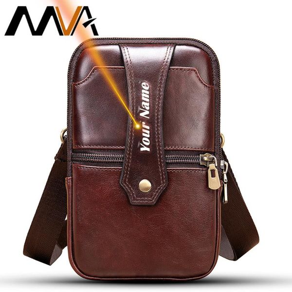 

engrave mens bags crossbody for men small messenger bag casual genuine leather shoulder waist pack fashion 7368