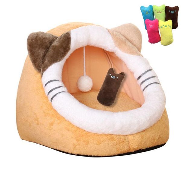 

cat beds & furniture pet bed warm sofa recliner cushion tent super soft small dog bag cave type washable niche chat