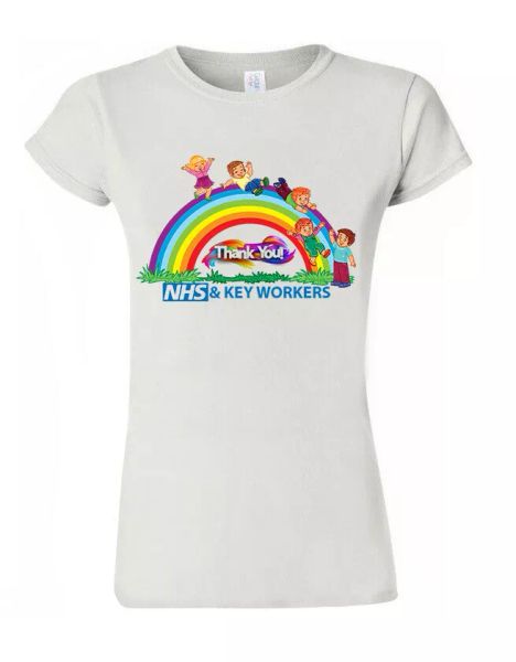 

Thank You NHS and Key Workers Rainbow T Shirt Men Women Unisex Trendy M565, Mainly pictures