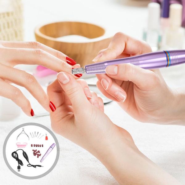 

nail drill & accessories 1 set portable polisher manicure grinder electric polishing tool