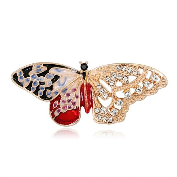 

pins, brooches hoseng red black gold color elegant butterfly brooch for women insect pin winter design fashion jewelry hs_5645, Gray