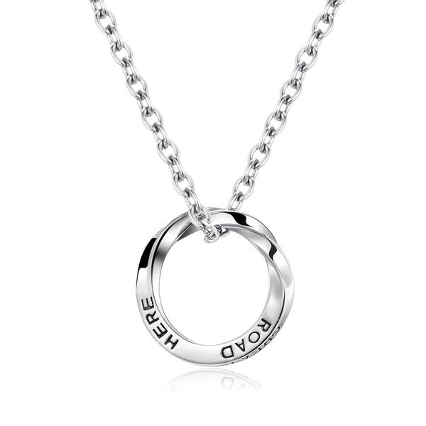 

letter "road here" lovers necklaces & pendants 60+5cm classic rings fashion jewelry necklace couples gift, Silver