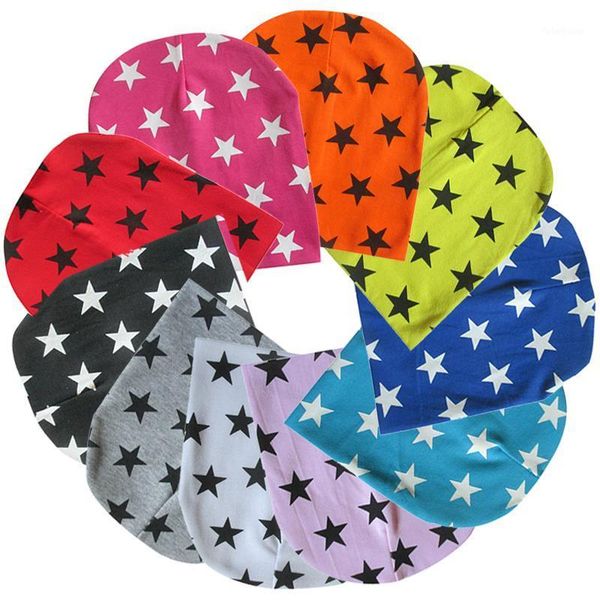 

caps & hats spring autumn baby star kids cap infant beanie children toddler summer hat fashion print girl boy accessories1, Yellow