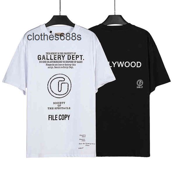 

couples t designer shirt gallerydept neck high version 2022 summer fashion brand letter men's and women's short sleeve shirtscbno, White;black