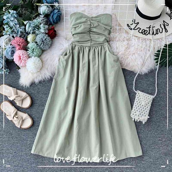 

spring wrapped chest waist fairy dress off shoulder ball princess women party fashion black 210521, Black;gray