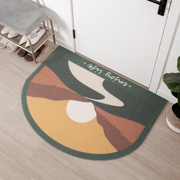 

carpets pvc entrance doormat for outdoor indoor antiwear dustproof ant-slip bathroom rugs sun moon print carpet hallway door floor mats