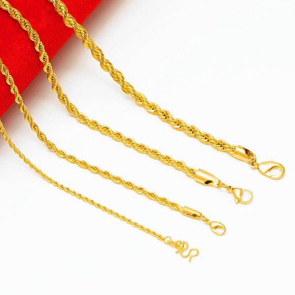 

chains 2021 korean fashion 24k gold wedding jewelry 2/3/4/5mm necklaces for women grunge aesthetic choker accessories wholesale, Silver
